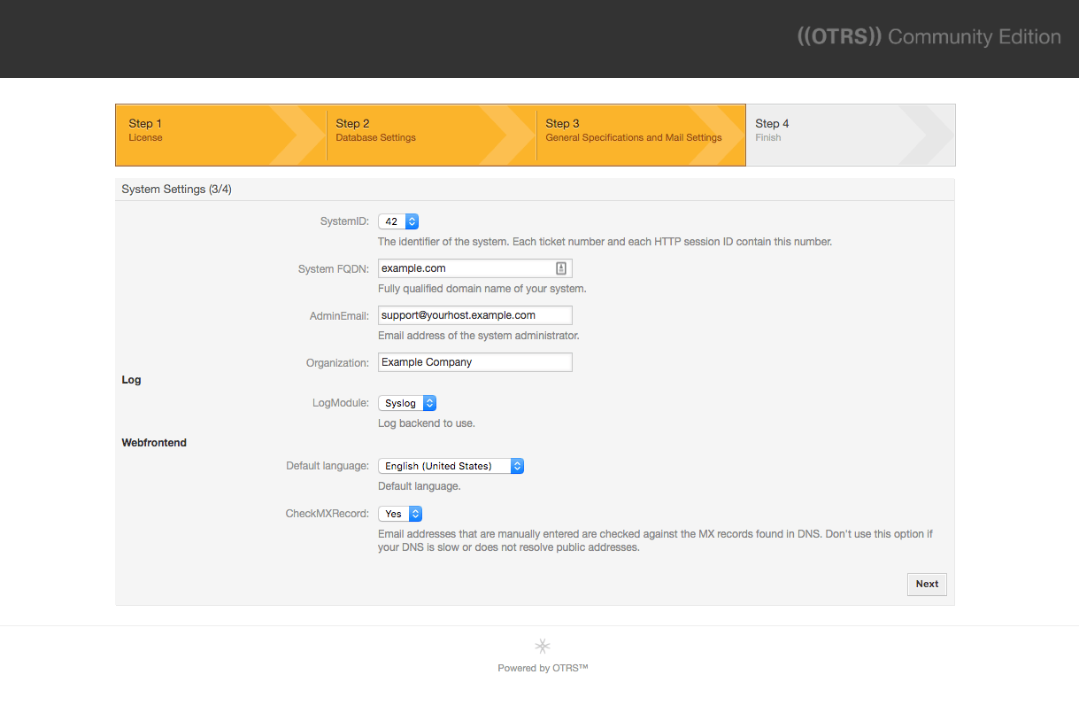 System Settings