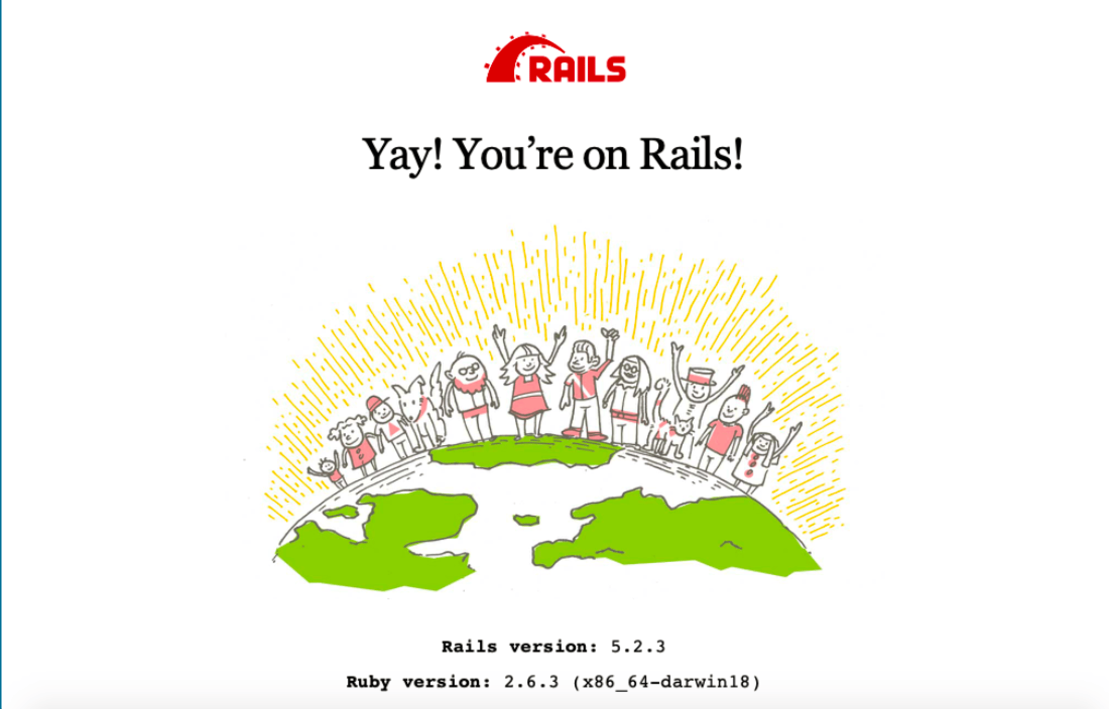 Ruby on Rails Welcome Page