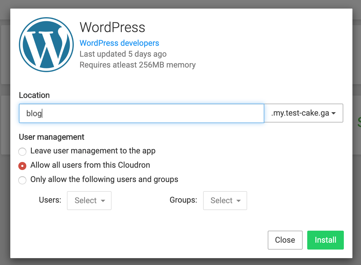 Install WordPress