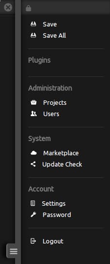 Codiad administration panel
