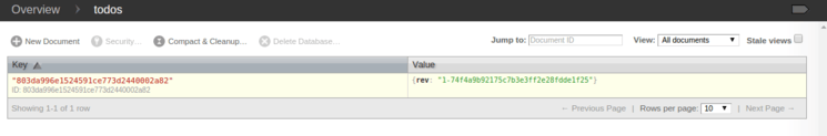 Todos Database Page