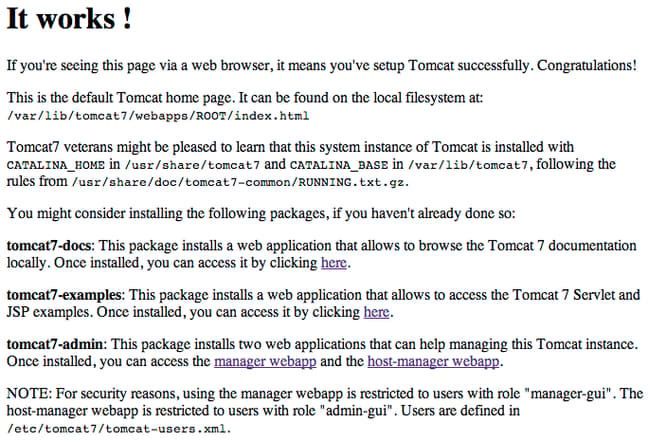 DigitalOcean Tomcat default page