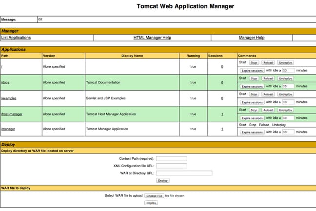 DigitalOcean Tomcat Manager Webapp