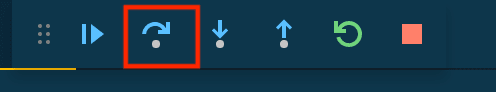 Step Over icon in Debug Toolbar