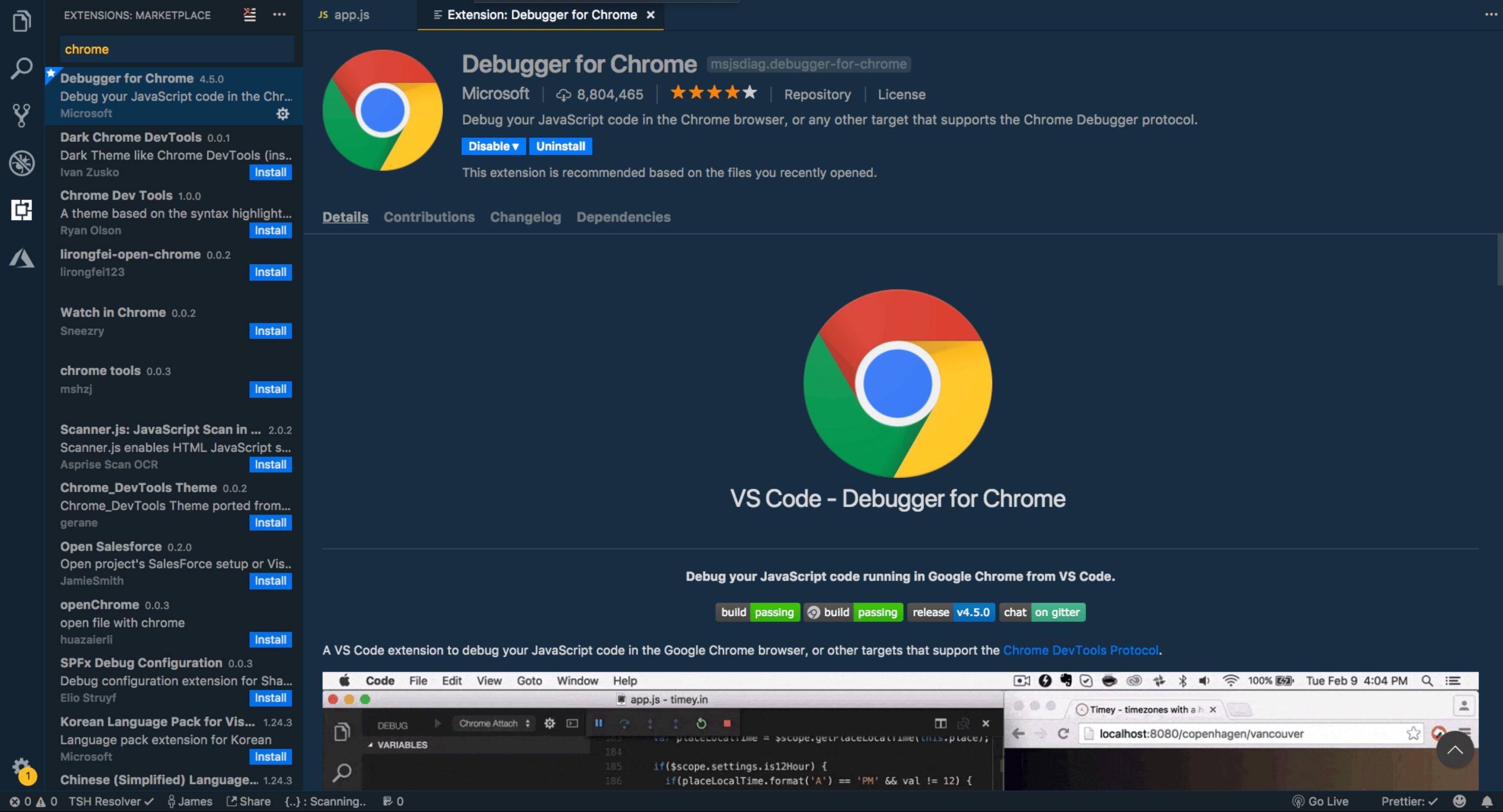 Debugger for Chrome extension in Visual Studio Code