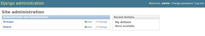 Django admin interface