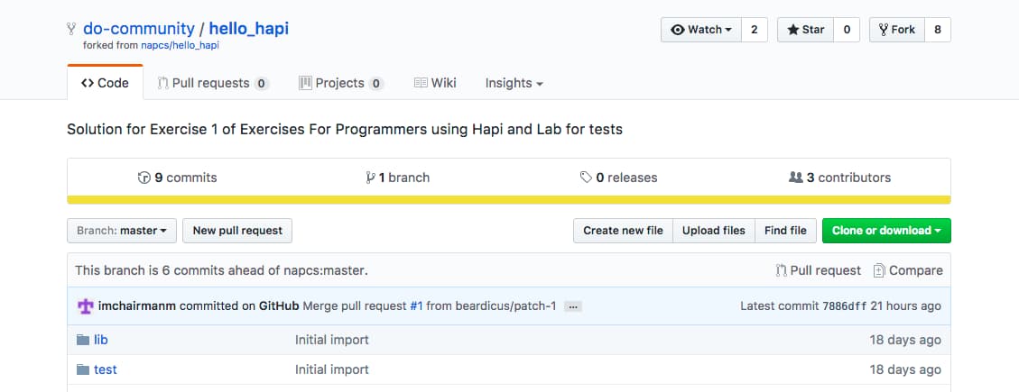 hello_hapi repository page