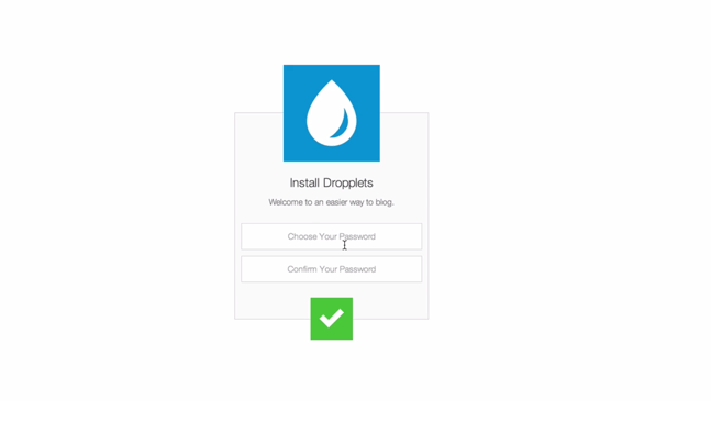 Dropplets initial config