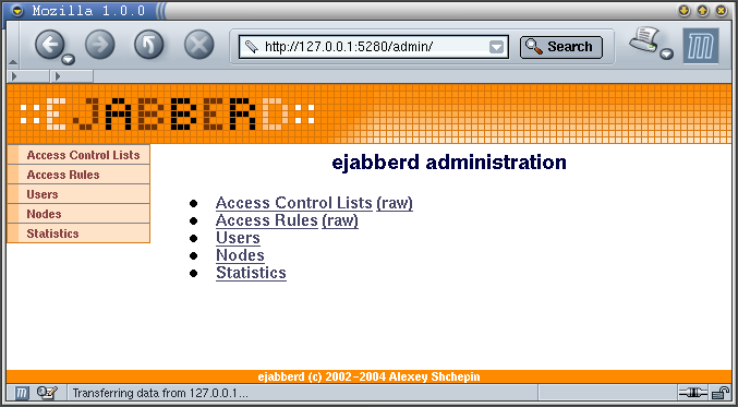 admin interface