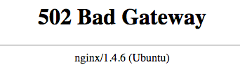 Nginx 502 Bad Gateway