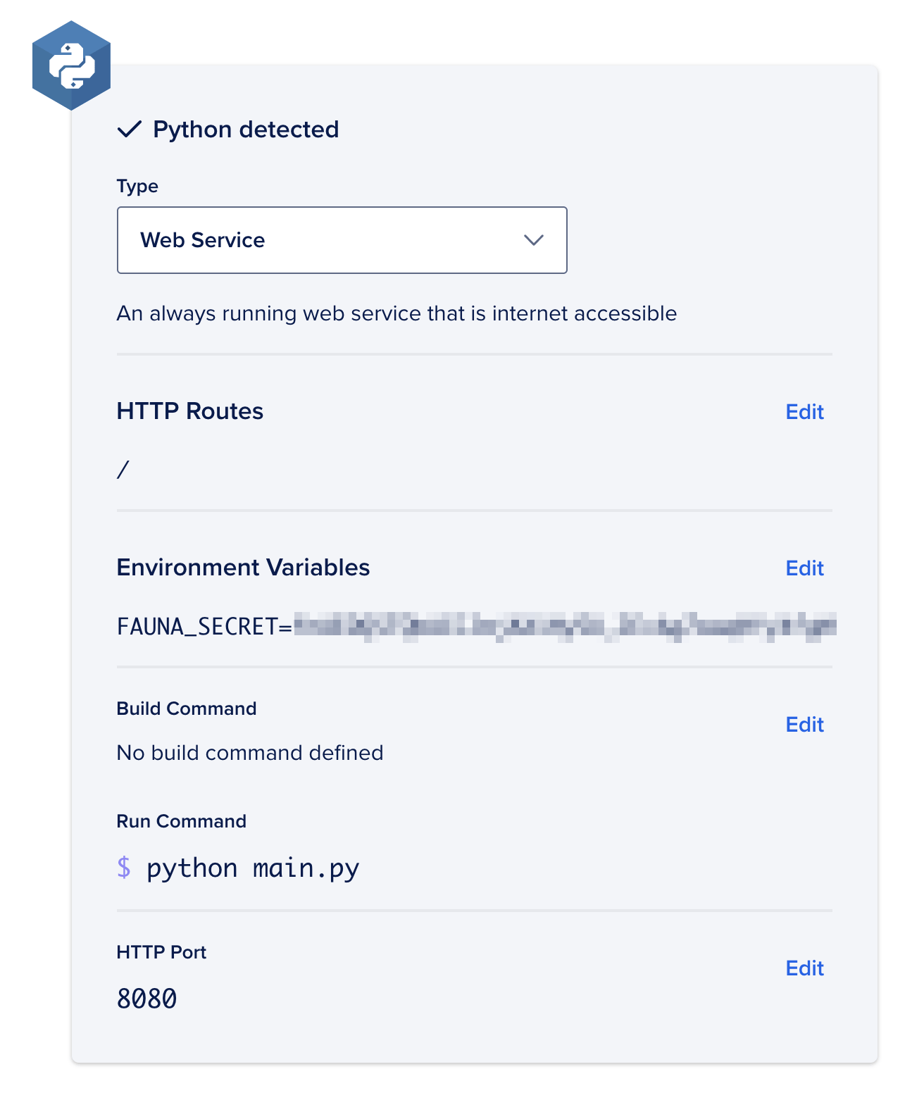 Configuring the app options