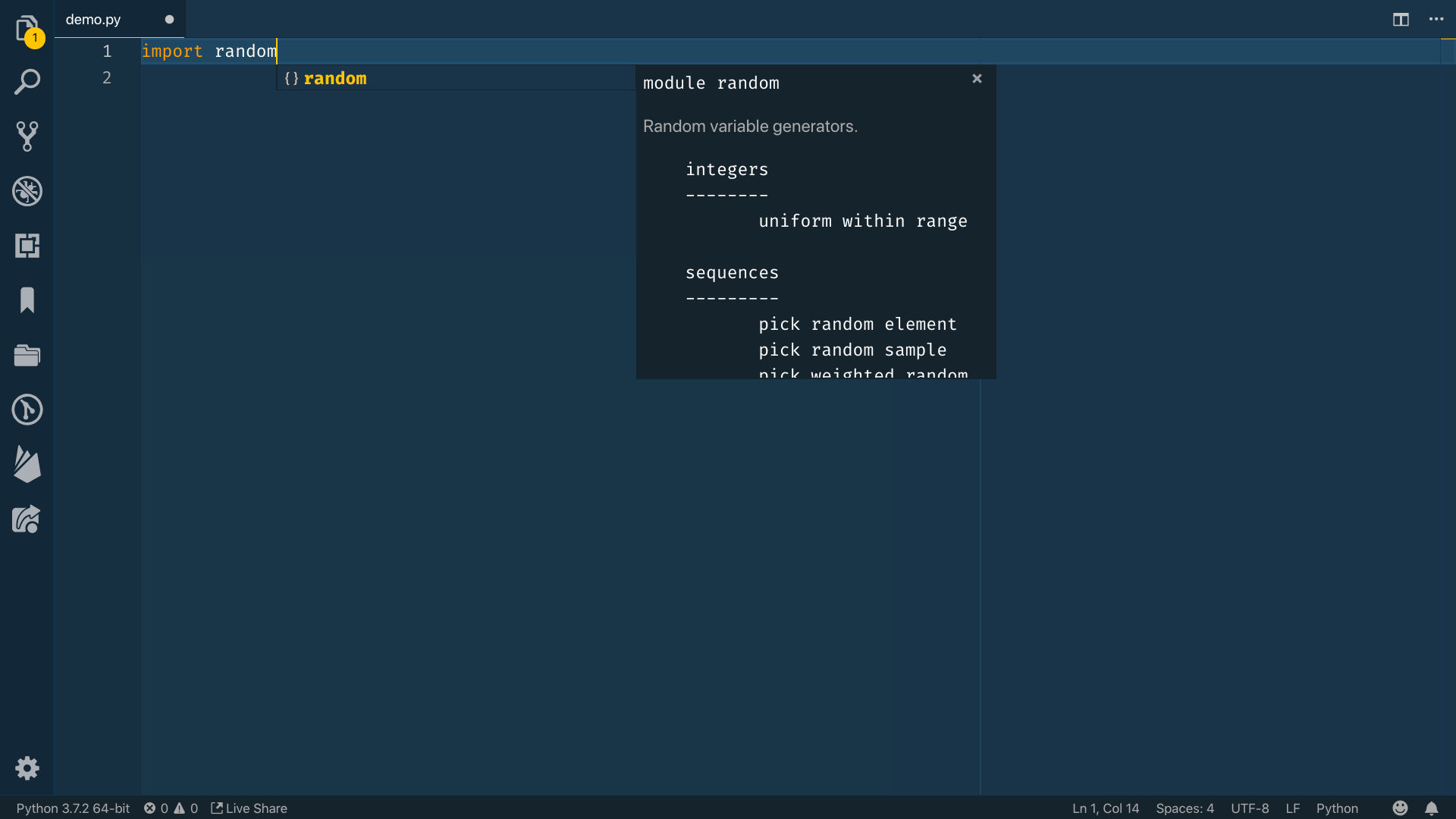 typed into the editor with the intellisense information added in