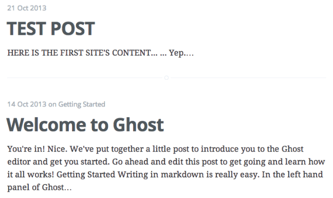 Ghost first site