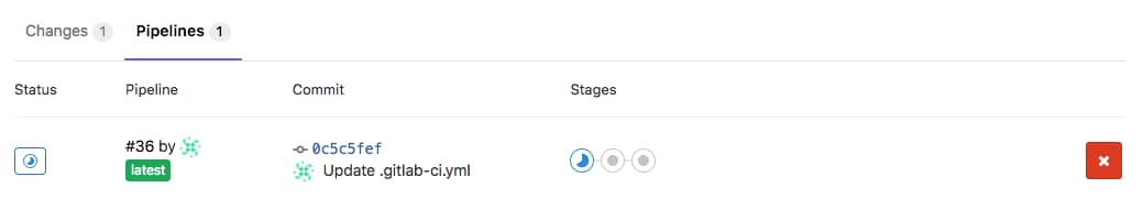 GitLab pipeline detail