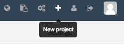 DigitalOcean GitLab top new project button