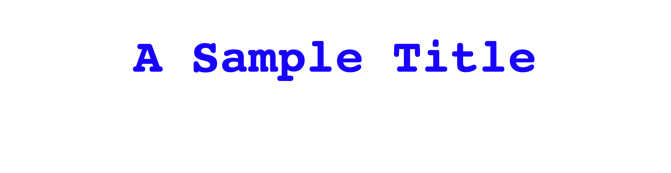 Styled header text
