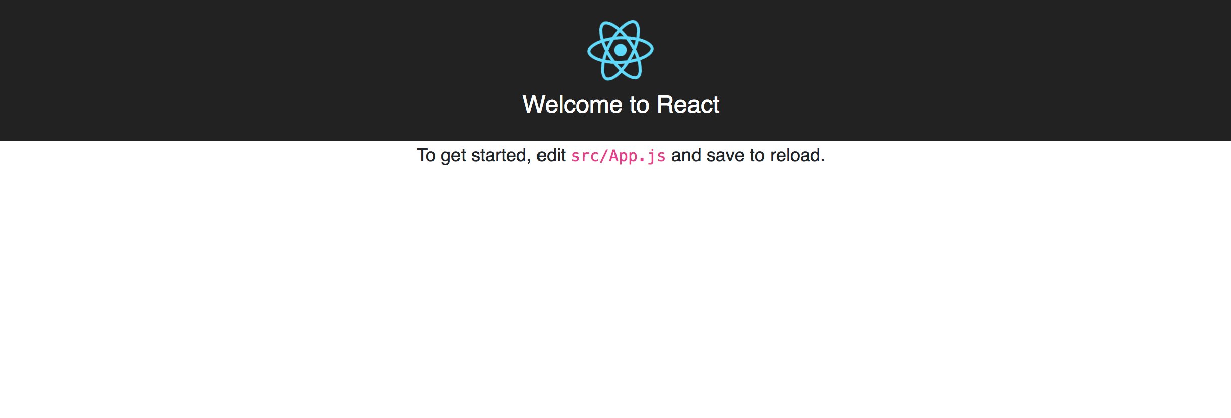 Tampilan Awal – Layar Welcome to React