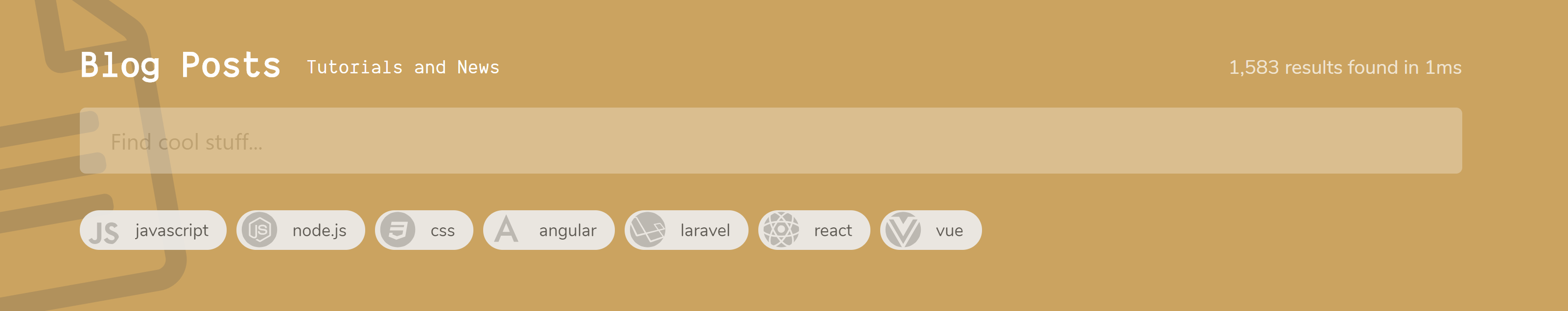 Tag-Filter mit Font Awesome