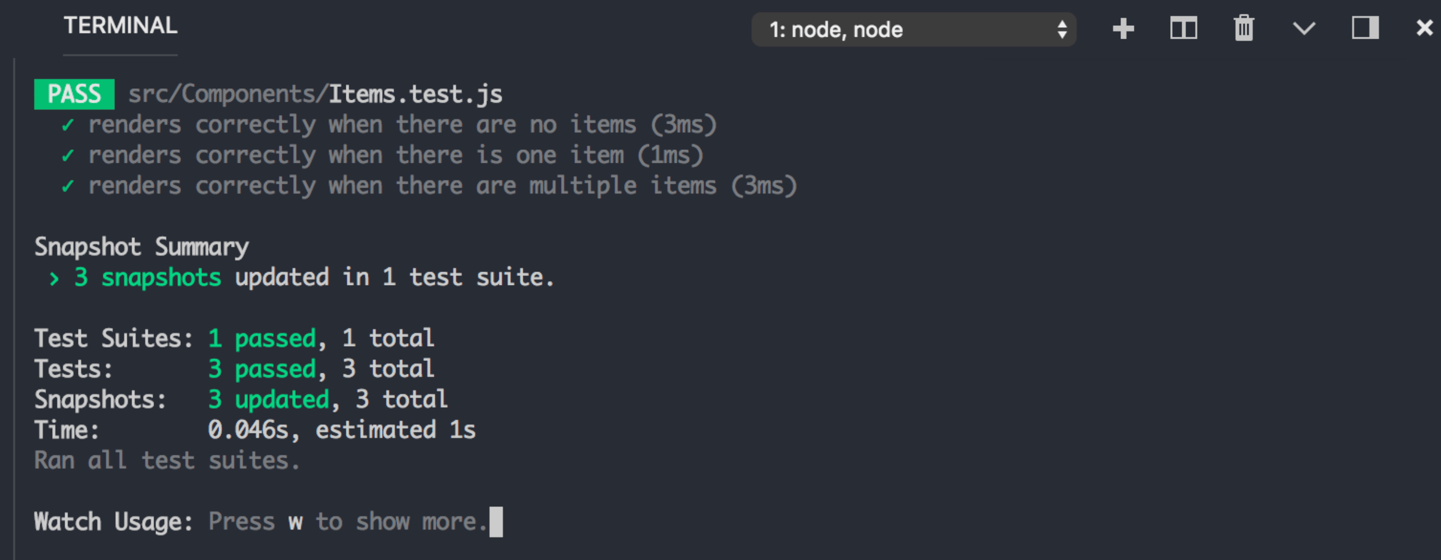 Passing tests