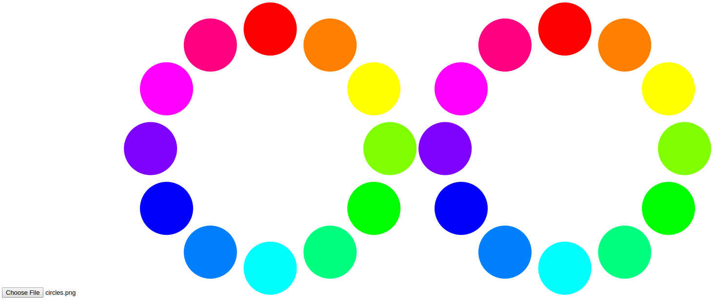 screenshot of the original image and a duplicate displayed in a canvas to its right
