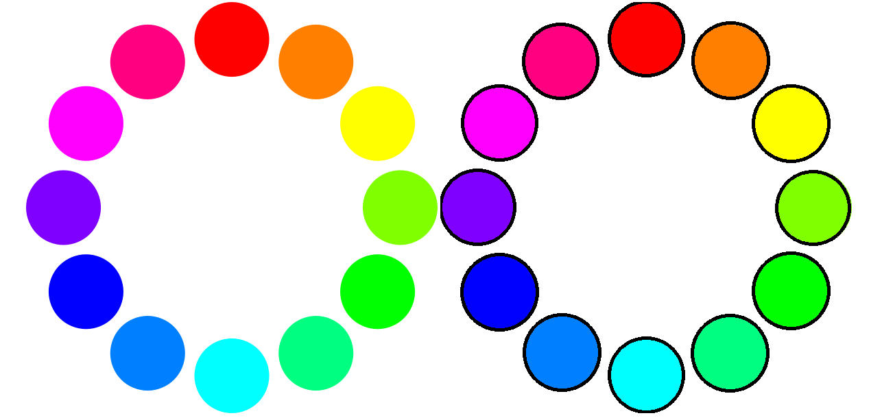 final output showing the original image and the output image, with all circles detected and displayed in black outline in the output