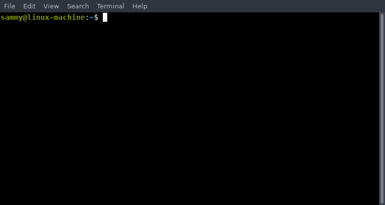Terminal window example