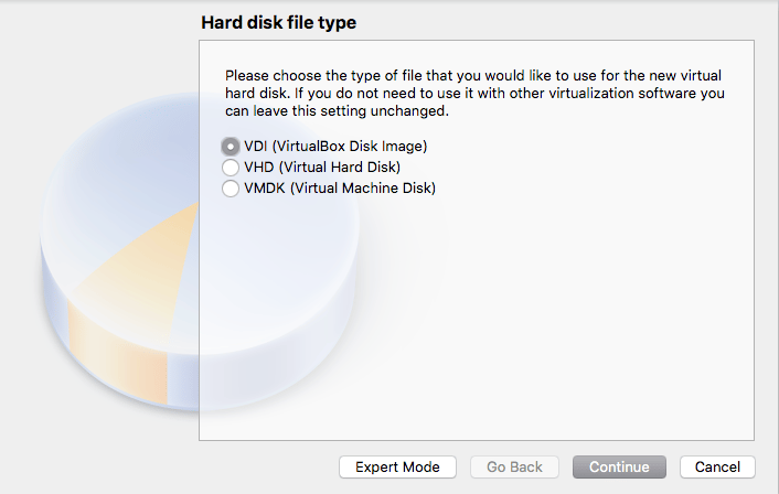 Select Hard Disk Type Window