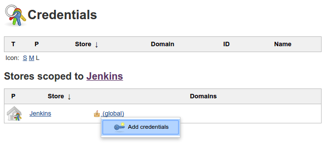 Jenkins add credentials button