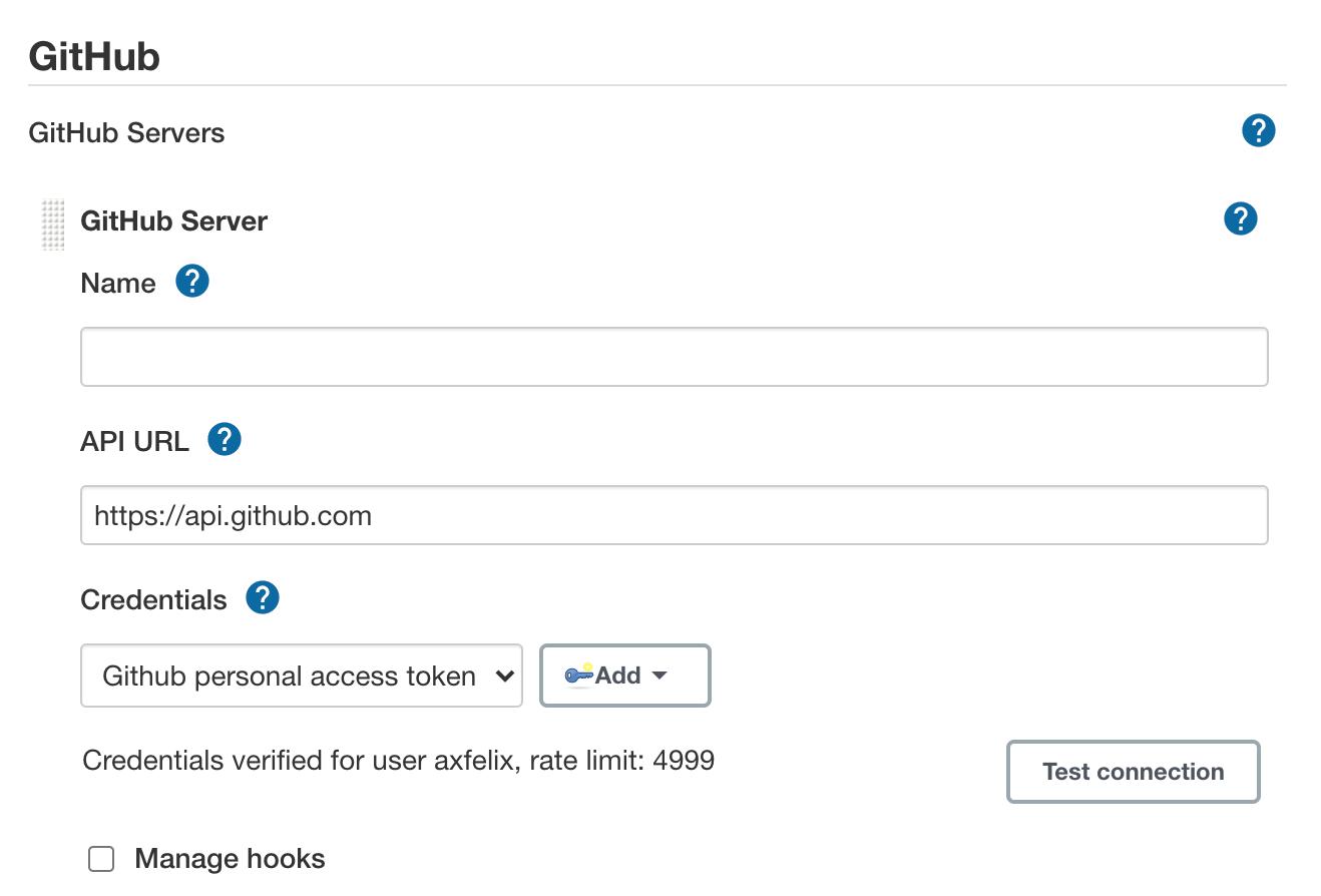 Jenkins test GitHub credentials