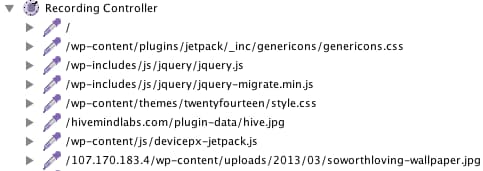 Recorded HTTP Requests