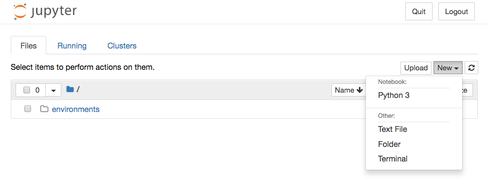 Create a new Python3 notebook