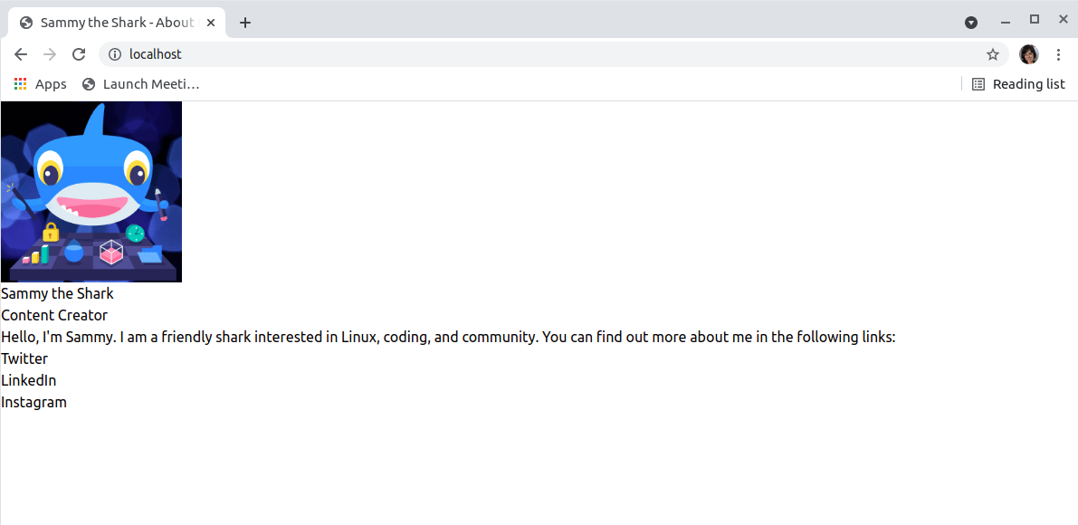 Laravel about me page with tailwind - base template