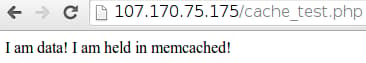 Memcached cached message