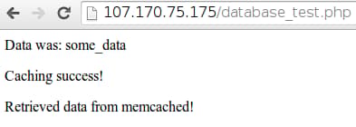 Memcached cached database query