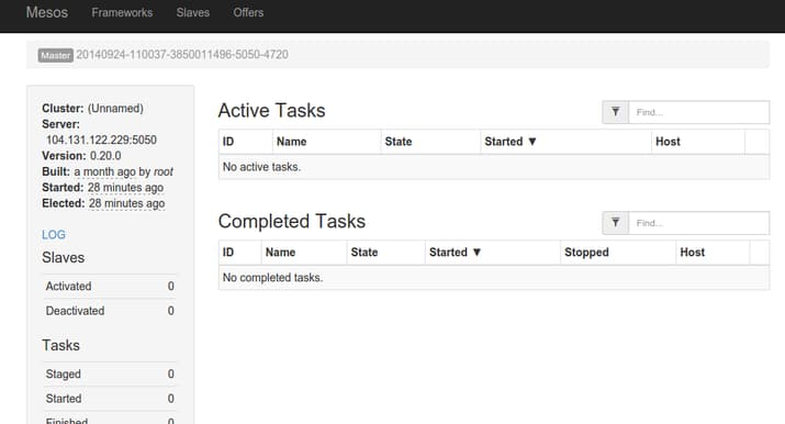 Mesos main interface