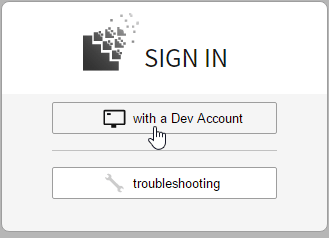 Login screen