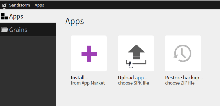 Sandstorm Upload App