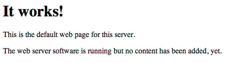 DigitalOcean Apache default page