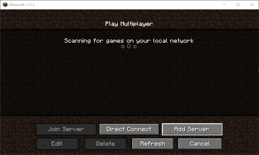 Klicken Sie auf die Schaltfläche Server hinzufügen