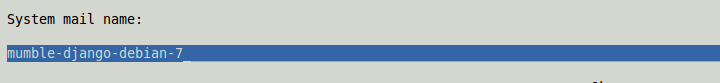System Mail Name