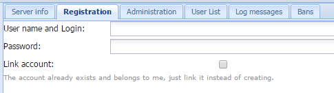Registration Tab Form