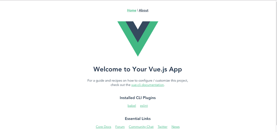 Alt Vue.js home view