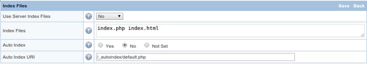 OpenLiteSpeed add index.php