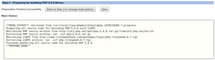OpenLiteSpeed prepare PHP build