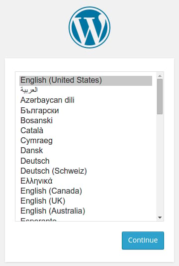 WordPress select language