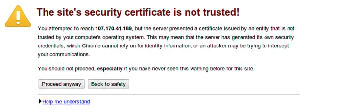 OpenVPN access server ssl warning