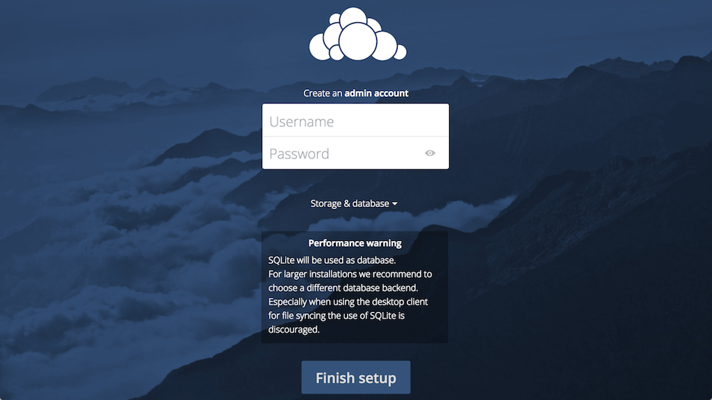 ownCloud Admin Page