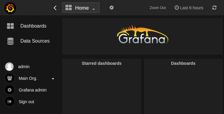 Grafana main view