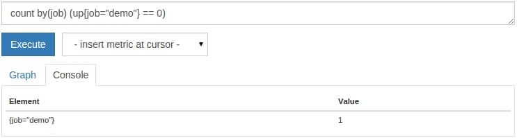 Showing down instance count