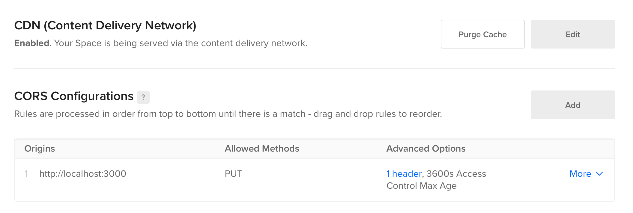 A successful CORS configuration for direct uploads
